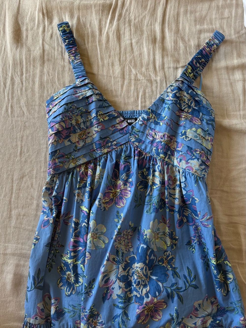 Steve Madden Blue Floral Ruffled Sundress